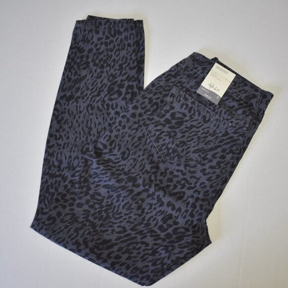 STYLE & CO SKINNY CURVY TUMMY CONTROL‎ ANIMAL PRINT JEANS SZ 6 NWT - Picture 3 of 7